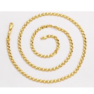 Smalka ķēdīte, zelta pārklājums 24 karāti, garums 50-55 cm