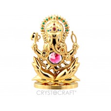 Ganēša -labklājības un gudrības Dievs, zelts pārklājums, izmērs 7*10.5 cm