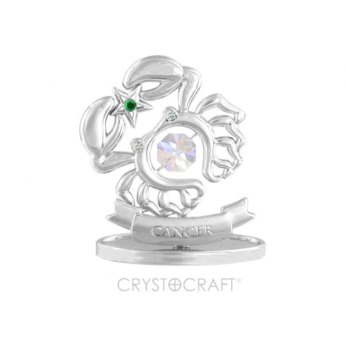 Zodiaka zīme VĒZIS ar SWAROVSKI kristāliem, hroma pārklājums. Dāvanu iepakojumā. Izmērs 7*6*3 cm.